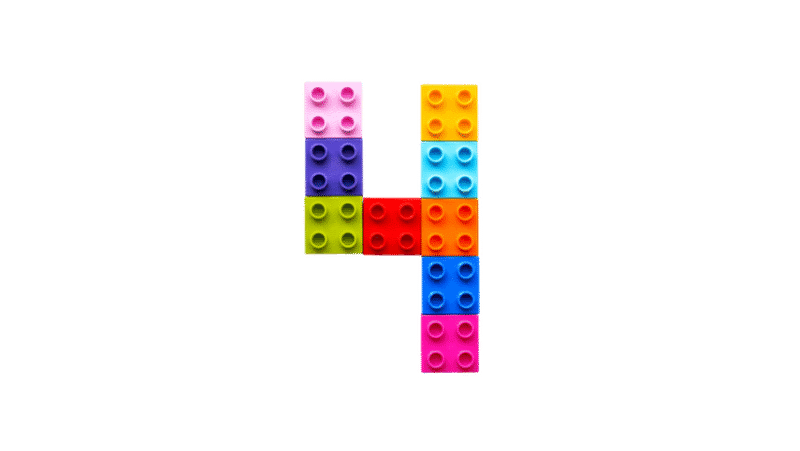 Lego block number four